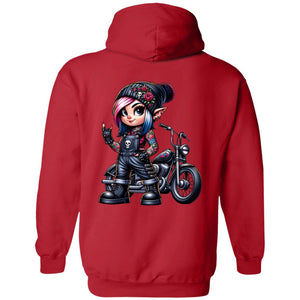 Elf Biker Girl Hoodie Hoodie