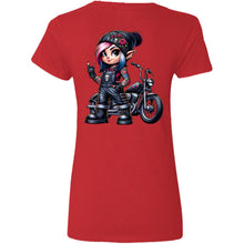 Load image into Gallery viewer, Elf Biker Girl V-Neck Tee