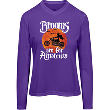 Load image into Gallery viewer, Brooms Are For Amateurs! Women&#39;s Long Sleeve V-Neck Tee