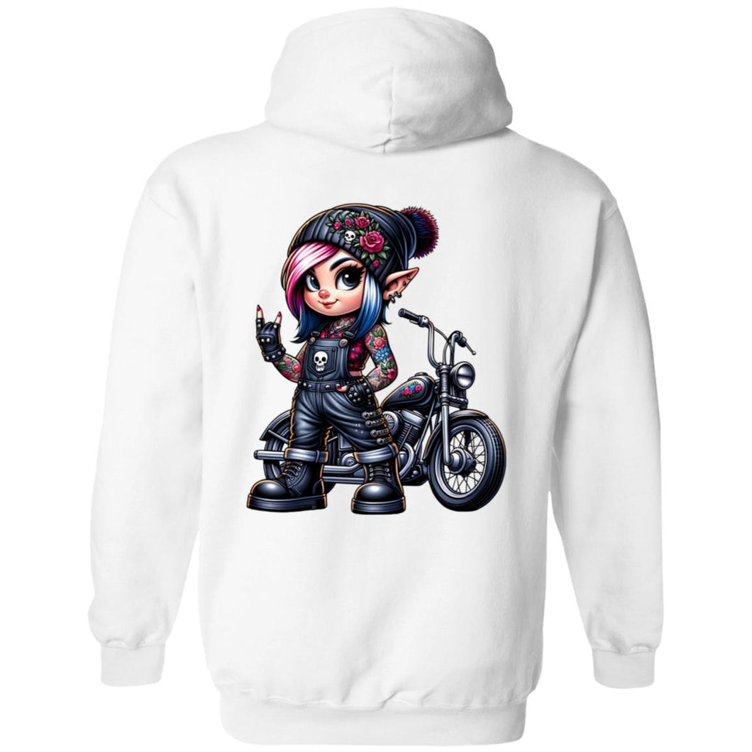 Elf Biker Girl Hoodie Hoodie