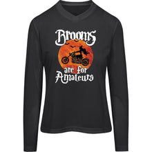 Load image into Gallery viewer, Brooms Are For Amateurs! Women&#39;s Long Sleeve V-Neck Tee