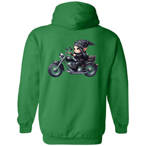 Brurnette Biker Elf Girl - Hoodie