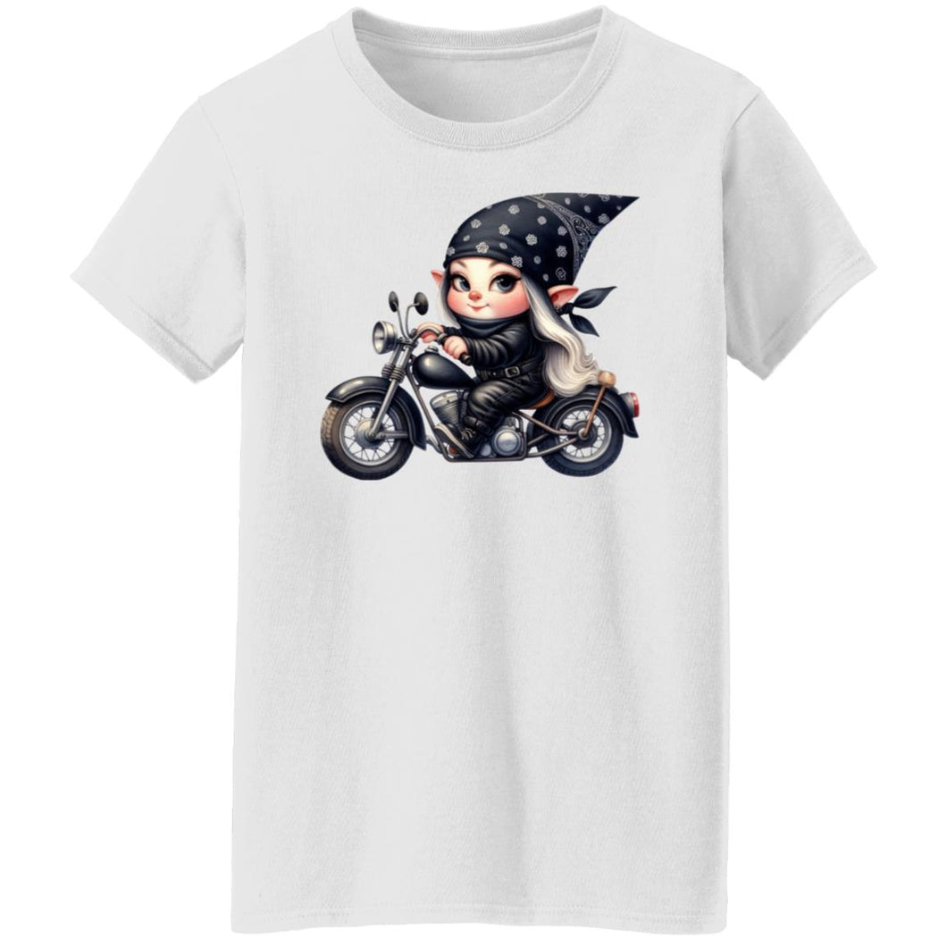 Blonde Biker Elf Girl - Ladie's Tee