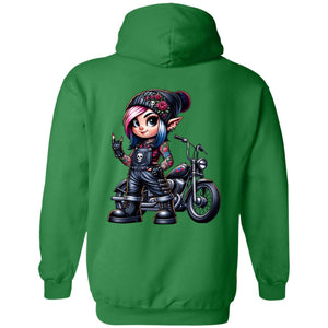 Elf Biker Girl Hoodie Hoodie