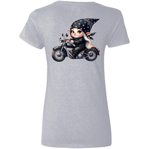 Blonde Biker Elf Girl - V-Neck