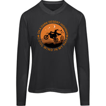 Load image into Gallery viewer, Dark Desert Highway Biker Witch Ladies Long Sleeve V-Neck Tee