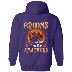 Brooms Are For Amateurs Halloween Hoodie! Sport Bike Edition