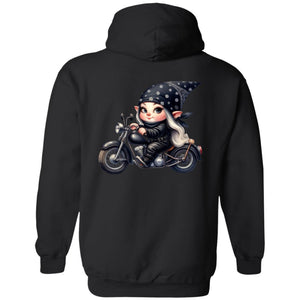 Blonde Biker Elf Girl - Hoodie