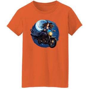 Biker Witch Halloween Tee