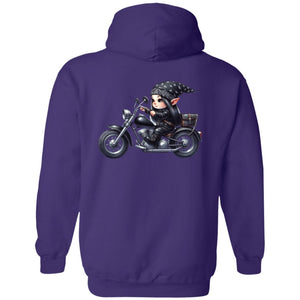 Brurnette Biker Elf Girl - Hoodie