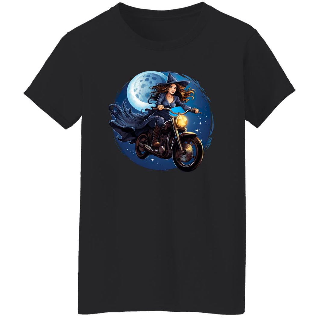 Biker Witch Halloween Tee