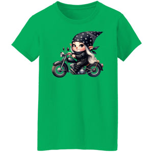 Blonde Biker Elf Girl - Ladie's Tee