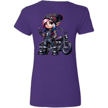 Load image into Gallery viewer, Elf Biker Girl V-Neck Tee