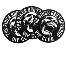 Load image into Gallery viewer, Biker Brotherhood VIP Club Large Round Decals - 3 Pcs