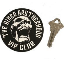 Load image into Gallery viewer, Biker Brotherhood VIP Club Large Round Decals - 3 Pcs