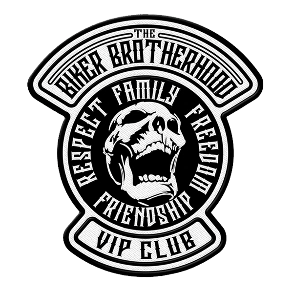 Biker Brotherhood VIP Club IRON ON Patch!