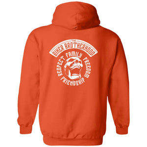 Biker Brotherhood VIP Club Zippered Hoodie Jacket- Safety Orange