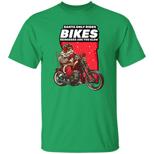 Santa Only Rides Bikes Tee