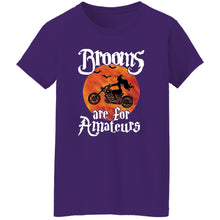 Load image into Gallery viewer, Brooms Are For Amateurs! Ladies&#39; Fit Halloween Tee