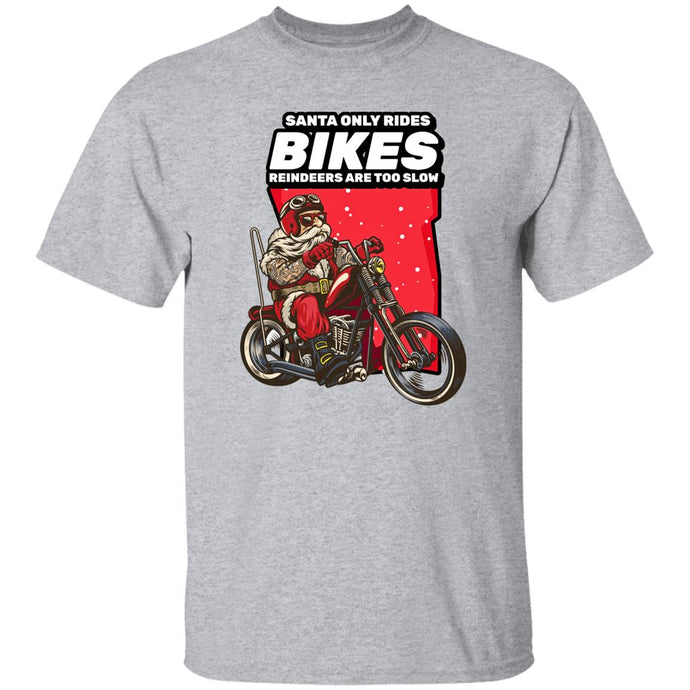 Santa Only Rides Bikes Tee