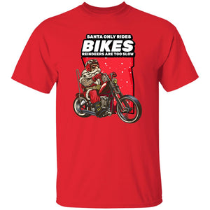 Santa Only Rides Bikes Tee