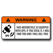 Load image into Gallery viewer, Biker GPS Warning Decal