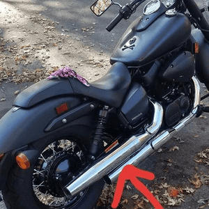 Biker GPS Warning Decal on Motorcycle