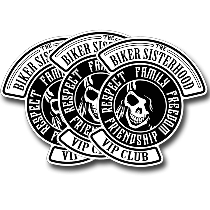 Biker Sisterhood VIP Club Decals